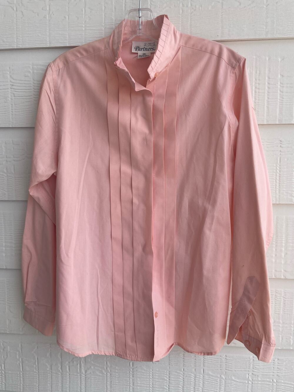 Partners pale pink Tuxedo front long sleeve ladies 14